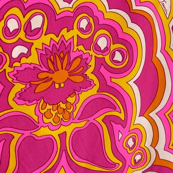 Trina Turk Pink and Orange Paisley Swim Coverup - Picture 6 of 8